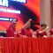 Bendahafra DPD PDI Perjuangan Sulut Andrei Angow, dan Ketua DPC PDI Perjuangan Kota Manado dr Richard Sualang bersama Ketua Bendara DPC PDI P Manado yang kuga Ketua DPRD Manado Dra Aaltje DCondokambet Apt MKes serta SZekrtetaris D:PCX PDI P Manado Jeffry :Polii SH dalam Rakonj tiga Pilar Partai, Jumat,(26/09/2025) di Fourpoints Hotel